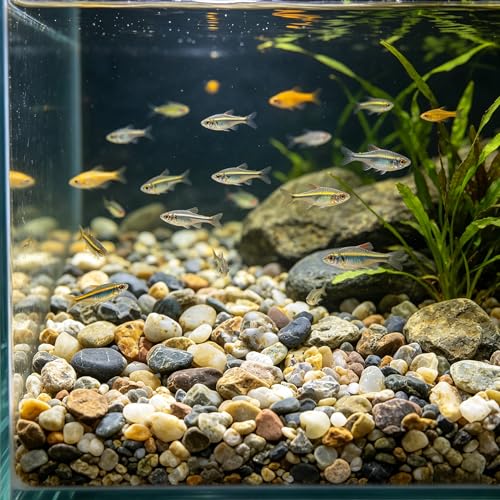 10LB Decorative River Rocks Gravel -2/5/'' Mixed Color Gravel for Vase Filling, Flower Pot Paving. Gravel for Garden Decoration,Landscaping,Aquarium Aquascape Gravel, Fish Tanks Gravel. - size: 10LB, style: 8-12MM
