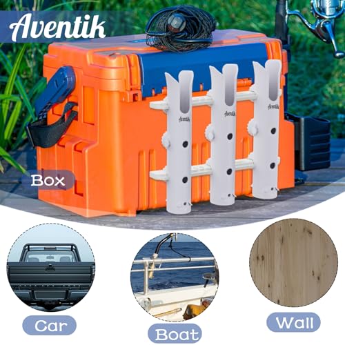 Aventik Tube Fishing Rod Holder Bracket Wall Mounted Boat Side Mount Tool Holder Tube Links with Screws 1/2/3/4/6 Pole Tube Fishing Rod Holders - color: 1-Pole White