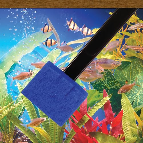Penn-Plax Wizard Glass Cleaner and Scraper for Glass Aquarium Tanks - 18" (WZ8)