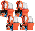 Camco RhinoFlex Clear RV Sewer Hose Elbow with 4-in-1 Adapter,Features a 360-Degree Fitting Rotation and Built-in Gasket for Odor-Tight Protection-Fits 4 Sizes of Dump StationInlets(39736),(Pack of 4) - size: One Size (Pack of 4)