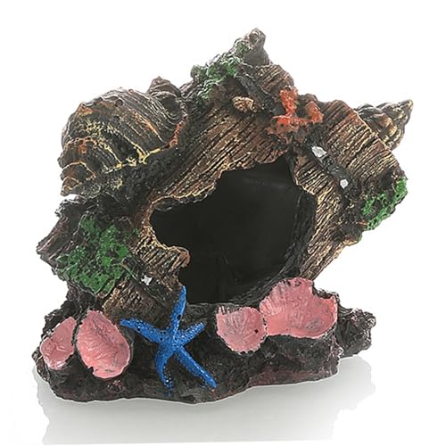 Fish Tank Hideout Broken Barrel Aquarium Hideout Resin Shipwreck Theme Fish Tank Cave for Aquarium Landscaping Decor Decor Decorations...
