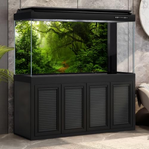 Tropical Rainforest Aquarium Background Lush Green Jungle Dense Trees Plants Fish Tank Background Majestic Serene Deep Forest Terrarium Backgrounds Foggy Woodland Reptile Tank Backgrounds 24x12in - color: Dark Green, size: 24(W)x12(H)in
