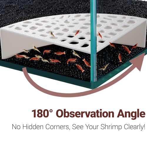 2-Pack Aquarium Shrimp Shelter Hide, 5.5x4x1.3 inches, Multi-Sized Holes for Cherry and Dwarf Shrimp - color: White