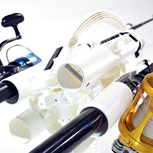Rod-Runner Riveted Rod Holder | White | Gimbal Pin for Nets, Gaffs, and Offshore Fishing Rods