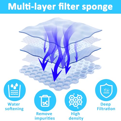 20 PCS Cat Fountain Sponge Replacement Foam Sponges, Block Shape Cat Water Fountain Sponge Filters Black Replacement Pre-Filter Sponges for Clean Water