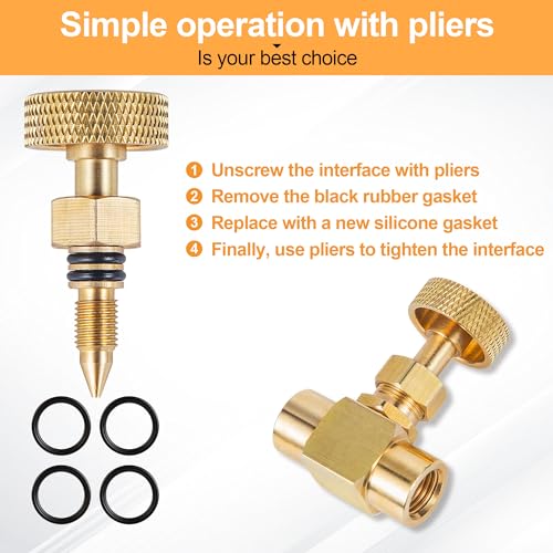 2 Pieces Heavy Duty Brass Instrument Replacement Control Needle Valve 1/4" Npt Female X 1/4" Npt Female Connection Golden - size: 2 PCS 1/4 " Female * 1/4"Female needle valve