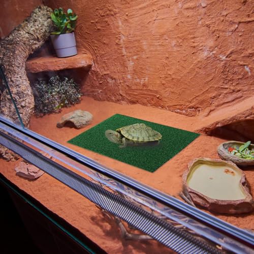 Toddmomy Fish Tank Simulation Turf Mat 9.84X7.87 Inch Artificial Grass for Turtle Tank Basking Platform Aquarium Substrate Home Landscaping Flowerpot Decor - size: 25.00X20.00X0.80CM
