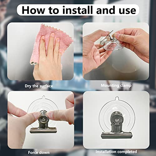 12 Pieces Suction Cup Clips Advertising Suction Cup with Screw Clear Sucker Pads for Hanging Home Office Accessories