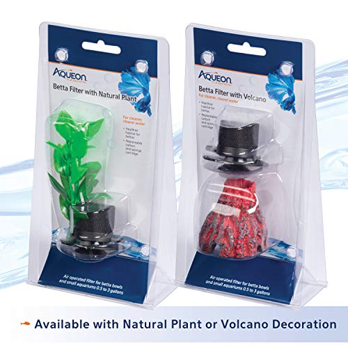 Aqueon Betta Filters Natural Plant One Size (Pack of 2) - size: One Size (1 Count) (Pack of 2)