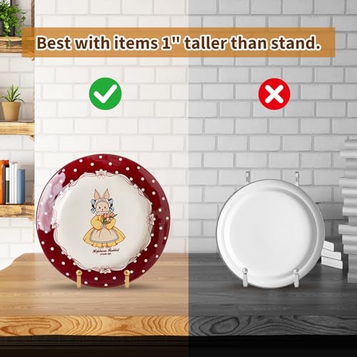 Plate Holder Easel Display Stand - 6 inch Metal Plate Stands for Display - Tabletop Picture Stand - Gold Iron Easels for Display Pictures | Photo Frames | Book | Decorative Plates | Plaque - 2 Pack - size: 6 inch-2