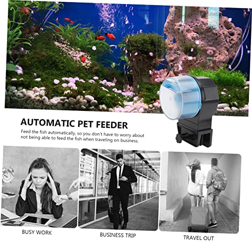 1set Automatic Fish Feeder for Aquariums Food Dispenser for Turtles Convenient Pellet Feeding Tool Easy to Clean Non-Battery Operated