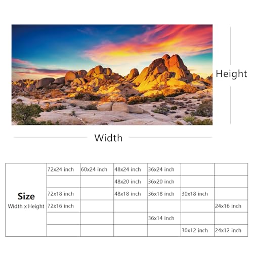 YongFoto Reptile Terrarium Background 36x14 inch Desert Rocky Bush Thorns Western Wilderness Reptile Habitat Background Bearded Dragon Fish Tank Aquarium Polyester Backdrop - color: Orange-1, size: 36 x 14 in