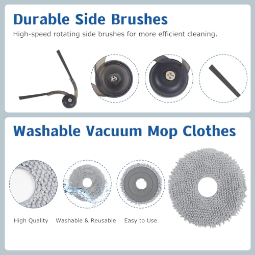 Accessories Replacement for Roborock Qrevo S Pro, QV 35A, QV 35S, QR 598, QR 798 Robot Vacuum, 2 Main Brushes, 6 Mop Cloths, 4 Filters, 6 Side Brushes, 4 Dust Bags, 2 Tool - color: QrevoSPro/QV35A/35S Accessories