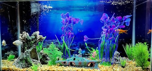 FILFEEL Aquarium Background Fish Decorations Pictures 3D Effect PVC Adhesive Poster Underwater World Backdrop Decoration Paper Cling Decals Sticker (61 x 41cm)