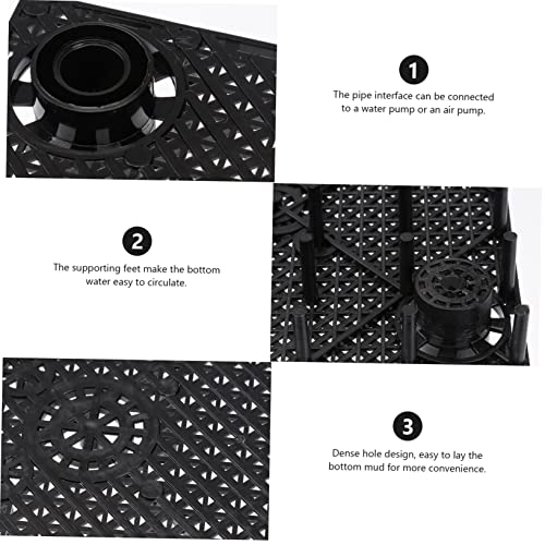 DECHOUS Plastic Aquarium Bottom Divider Pad Partition for Fish Tank Durable Splicing Ability for Large Dragon Fish