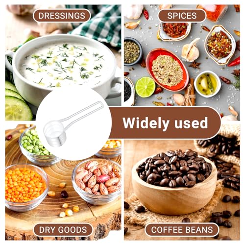 12 Pack Plastic Tablespoon Scoop, 15ml Tablespoon 15cc Long Handle, Table Spoons Measuring Spoon, Measuring Scoops for Coffee Tea Protein Spices Pet Food Dry Goods