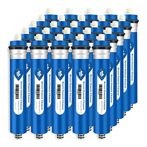 Membrane Solutions Reverse Osmosis Membrane 75 GPD 11.75"x1.75" RO Membrane Water Filter Replacement Fits Under Sink RO Drinking Water Purifier System, 25-Pack - size: 25 Count (Pack of 1), style: 75G