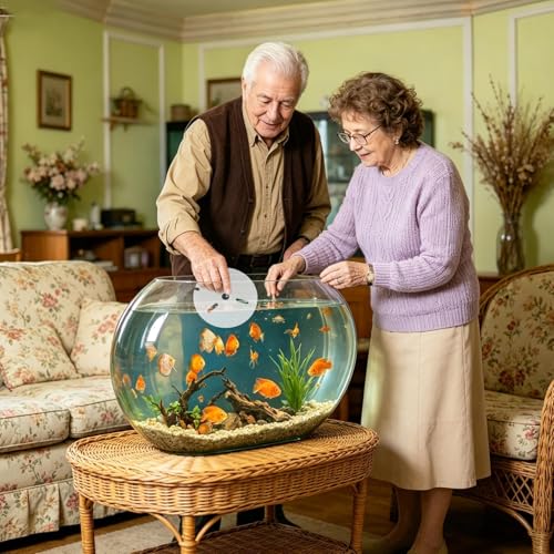 Aquarium Lid, Clear Acrylic Visibility Design, 15x15cm, Fish Tank Anti Jumping Lid, Round Aquarium Cover Protector, Ventilation And Feeding Access Hole, For Homes, Offices, Bedrooms, And Living Spaces