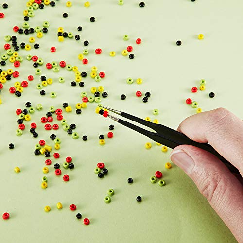 Mini Bead Tweezers Fuse Craft Beading Tweezers for Manual DIY Craft Supplies(5 Pieces)
