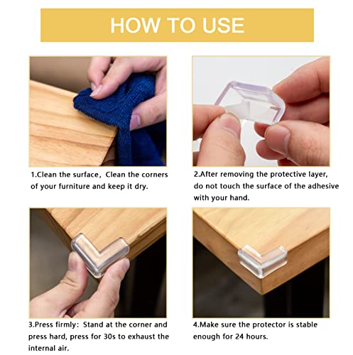 16 Pack Corner Guards, Corner Protector for Baby, Clear Edge Bumpers, Baby proofing cabinets, Baby Proof Bumper & Cushion to Cover Sharp Furniture & Table Edges, Clear and Transparent Table Corners - color: 16 Pack Corner Guards