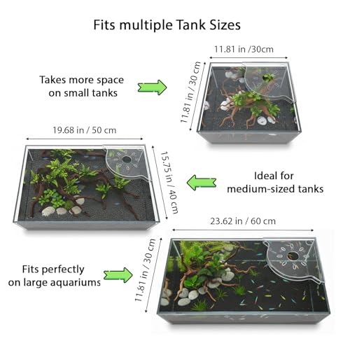 Aquarium Plant Holder for Rimless Fish Tank – 2 Pcs Corner Shelf for Fish Tank Top, Aquatic Plant Planter & Organizer for Aquatic Plants, Decor, and Accessories (White) - color: White