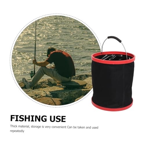 Unomor Foldable Car Wash Bucket Heavy-Duty Cleaning Container Handle for Outdoor Activities Fishing Camping and Vehicle Washing