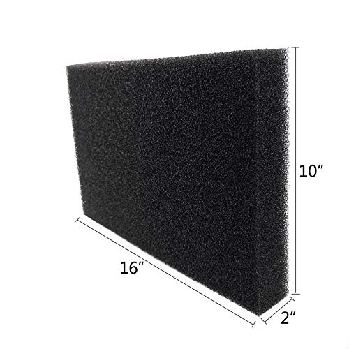 Aquarium Foam Filter Pad,16 x 10 x 2 inch Cut to Fit Sponge Filter Media for Fish Tank,30PPI