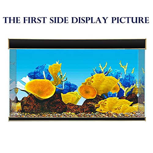 ELEBOX Aquarium Background Sticker Paper 3D Double-Sided Wallpaper Fish Tank Decorative Pictures Underwater Backdrop Image Decor 16"x 40" - color: Type D