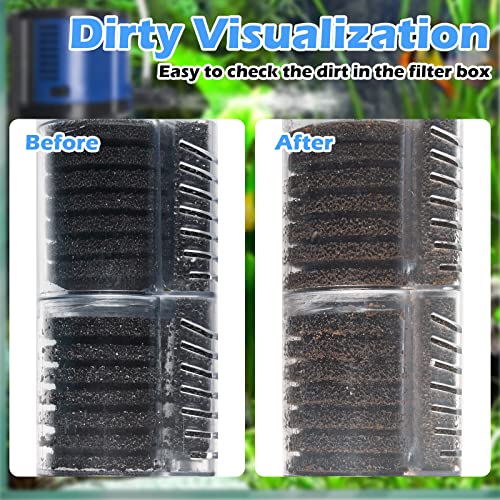 TARARIUM Fish Tank Filter Powerful 400GPH for 75-200 Gallon Large Aquarium Small Pond Fountain, Wave-Maker Submersible Water Pump Turtle Tank Filter for Saltwater & Freshwater System - size: JQP-1500F-400GPH (for 75-200 Gallon)