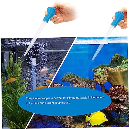 FOMIYES 3pcs Aquarium Cleaning Tool Set Straight Curved Tweezers Serrated Tips Fish Tank Pipette Stainless Steel for Aquascaping