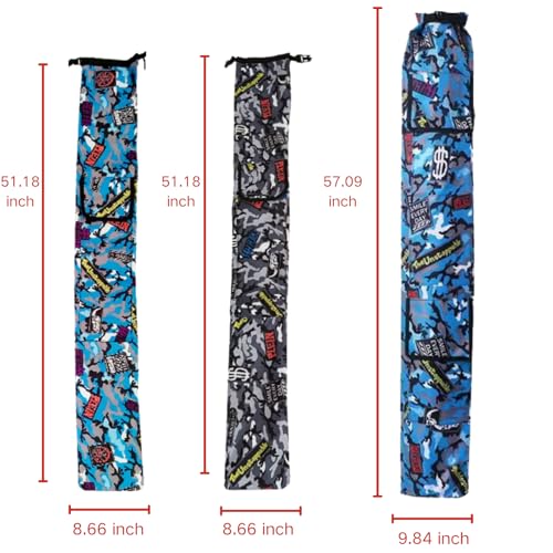 Rod Storage Cover,Fishing Rod Sleeve,Beach Umbrella Storage,Kite Bag,Canvas Bag,Golf Umbrella Cover,Waterproof Multi-functional Case - color: Blue-51 inches