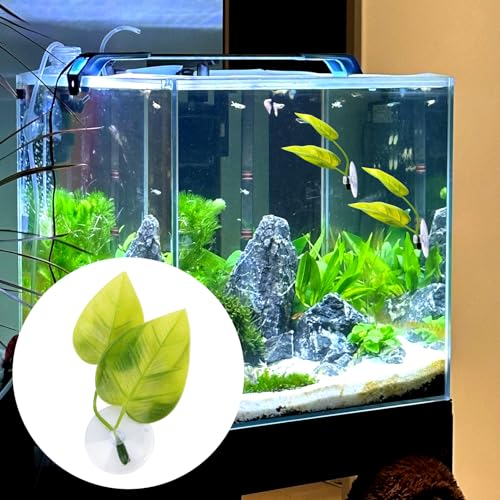 2 Pack Fish Tank Decor Aquarium Decorations Plants, Betta Fish Leaf Pad Fish Spawning Grounds Breeding Resting Bed, Tank Terrarium Accessories Artificial Silk Plant for Betta Fish Tank