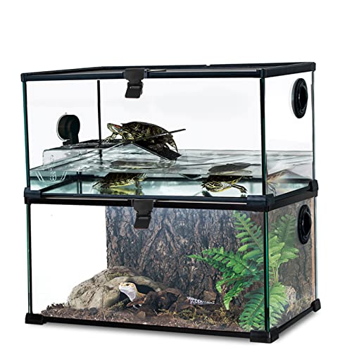 4Pcs Turtle Terrarium Buckle Anti-Escape Lock Reptile Feeding Tank Parts Secure Latch for Amphibious and Rainforest Tanks Easy Install and Remove
