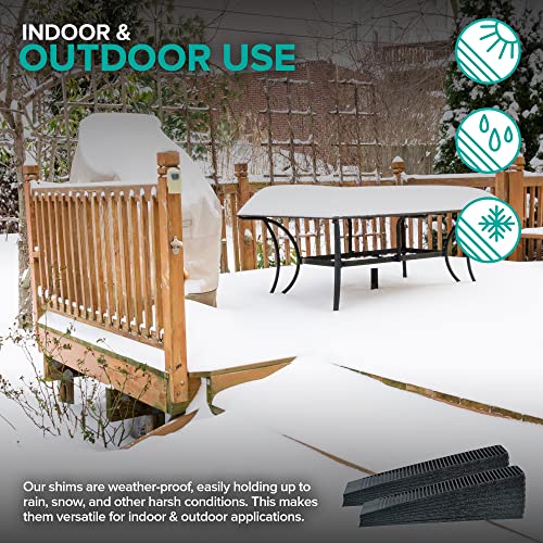 Composite Shims (24 Pack) - Hard Composite Shims for Home Improvement - Never Rot for Leveling - Restaurant Table Levelers - Table Wedges - Toilet Levelers - DIY Furniture Levelers - Stock Your Home