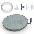 hygger Aquarium Air Stone, 1.5 Inch Fish Tank Bubbler Stone Kit Makes Super Tiny Bubbles, Ultra-High Dissolved Airstone with Stainless Steel Base Aquarium Fish Tank and Hydroponic - size: 1.5 inch
