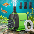 FREESEA Small Pond Pump with Hose: 45w 800gph Adjustable Flow Circulate 500-1200 Gal Water 1-2 Times in 1.5 Hour - 3 Year Durable Operation Keep Pond Clean for Koi health - size: 45W/800GPH