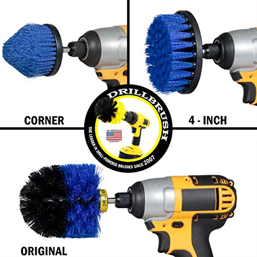 Drill Brush Aquatic Cleaning Brush Set - Fish Tank Accessories - Boat Accessories - Aquarium Scrubbing Kit - Swimming Pool Brushes - Pool Cleaning Household Set - Fish Tank Cleaner - Cleans Boat Seats