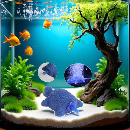 Blue Turtle Aquarium Bubble Air Stone Diffuser Fish Tank Aerator Oxygen Pump Ornament Decor Aquarium Air Pump Accessories