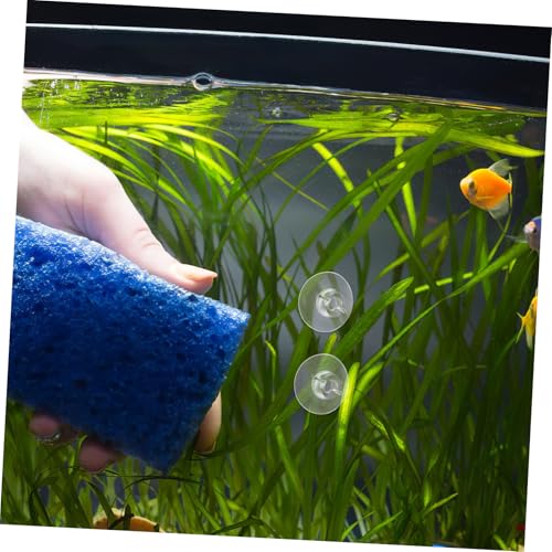 20 Pcs Aquarium Suction Cups with Adjustable Ties Transparent Clip Holders for Fish Tank Plant Binding Robust Grip for Moss and Shrimp Nest Decoration for Aquatic Setup