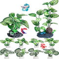MyLifeUNIT Silk Aquarium Plants, 10 Pack Betta Fish Tank Decor for Aquarium Decoration and Fish Tank Decorations