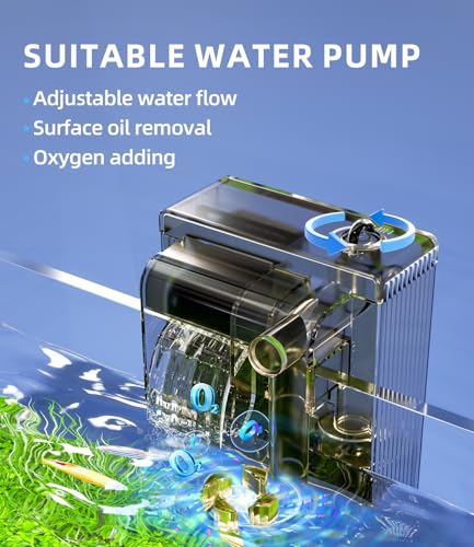 5 Gallon Fish Tank Aquarium Kit with Filter, Heater, LED Light with Timer, Siphon Vacuum Cleaner, Lid, Self-Cleaning Glass Rimless Betta Tank - size: 5 gallon with heater