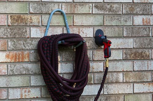 Nozzle Dock - Garden Hose Nozzle Holder | Wall-Mount Hook for Outdoor Spray Nozzles (Black) - color: Black
