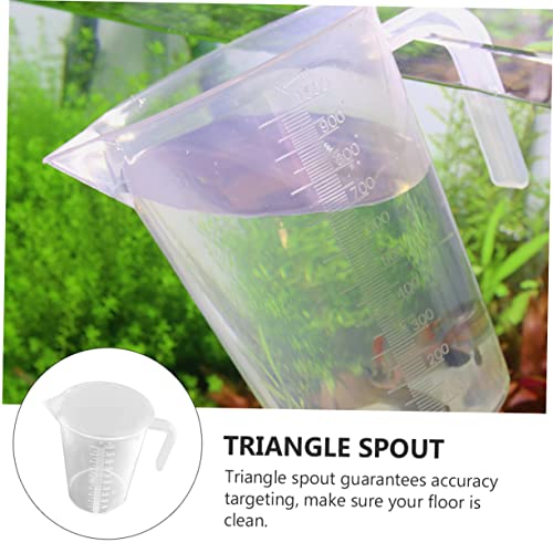COLLBATH 1pc Aquarium Measuring Cup for Fish Feeding Water Changing and Accurate Liquid Measurement Non-breakable Design