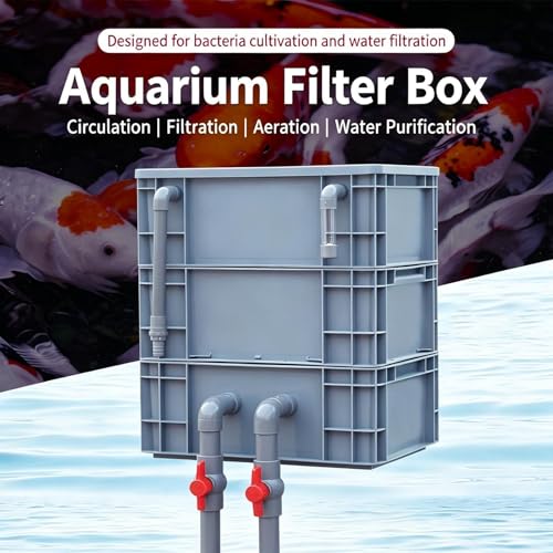Aquarium Water Filter - Three Tier Box, Pump Cycle System, Turtle Tank Kit, Efficient Filtration Unit, Pond Use, Saltwater Outdoor Care, Home Commercial Setup Enhancing Aquatic Health Durin