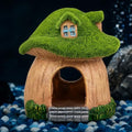 POPETPOP Aquarium Mushroom Fish Hideout - Resin Fish Tank Caves, Hamster Mushroom House, Fish and Shrimp Shelter Landscape Cave for Christmas Fish Tank Decorations