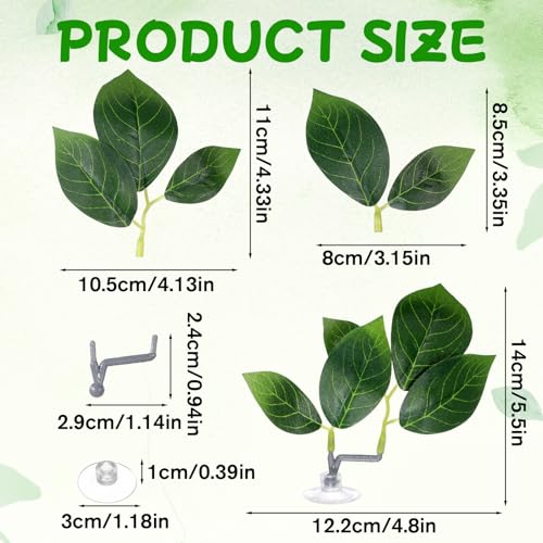 4 Pcs Fish Leaf Pad, Betta Leaf Hammock Adjustable Plastic Plants with Suction Cup Aquarium Decor Fish Tank Accessories Simulating The Natural Habitat for Betta Spawning Grounds Breeding Resting Bed