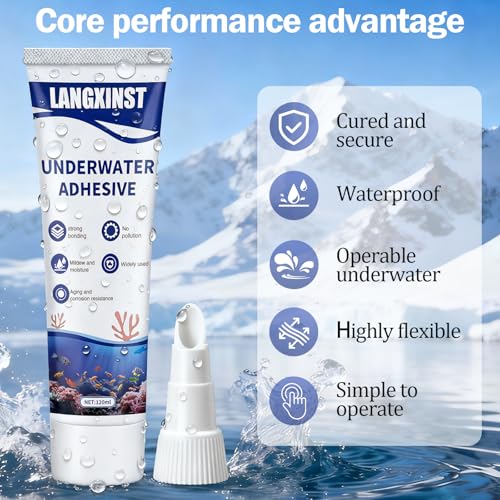 Aquarium Safe Silicone,Aquarium Silicone Transparent Underwater Sealant Waterproof, Strong Adhesion, Excellent Flexibility, Suitable for Underwater bonding in Aquariums (120ml) - size: 120ml