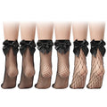 3 Pairs Fish Net Socks for Women, Nylon Mesh See Through Socks, Stretchy Fishnet Ankle Sock, Black Mesh Sock for Women Girls Daily Cosplay Summer Party Wear