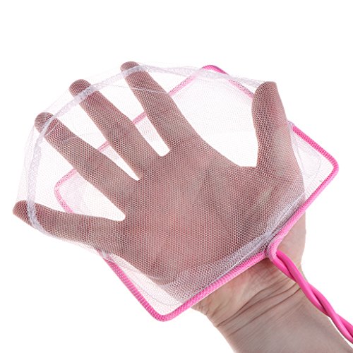 Fishing Tank Net Plastic Soft Square Mesh Fish Shrimp Capture for Aquarium Tools Pink Rectangle 4