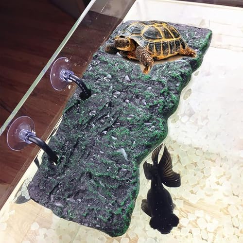 Minidiva Turtle Basking Platform Resting Terrace Aquarium Ornament (Turtle Load Bearing <150g) - color: 7.4*3.4*0.78inch